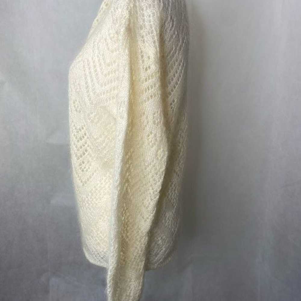 Vintage Express Tricot ladies cream colored mohai… - image 10