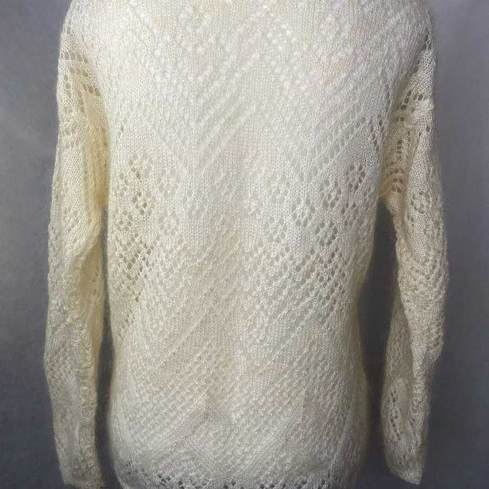 Vintage Express Tricot ladies cream colored mohai… - image 7