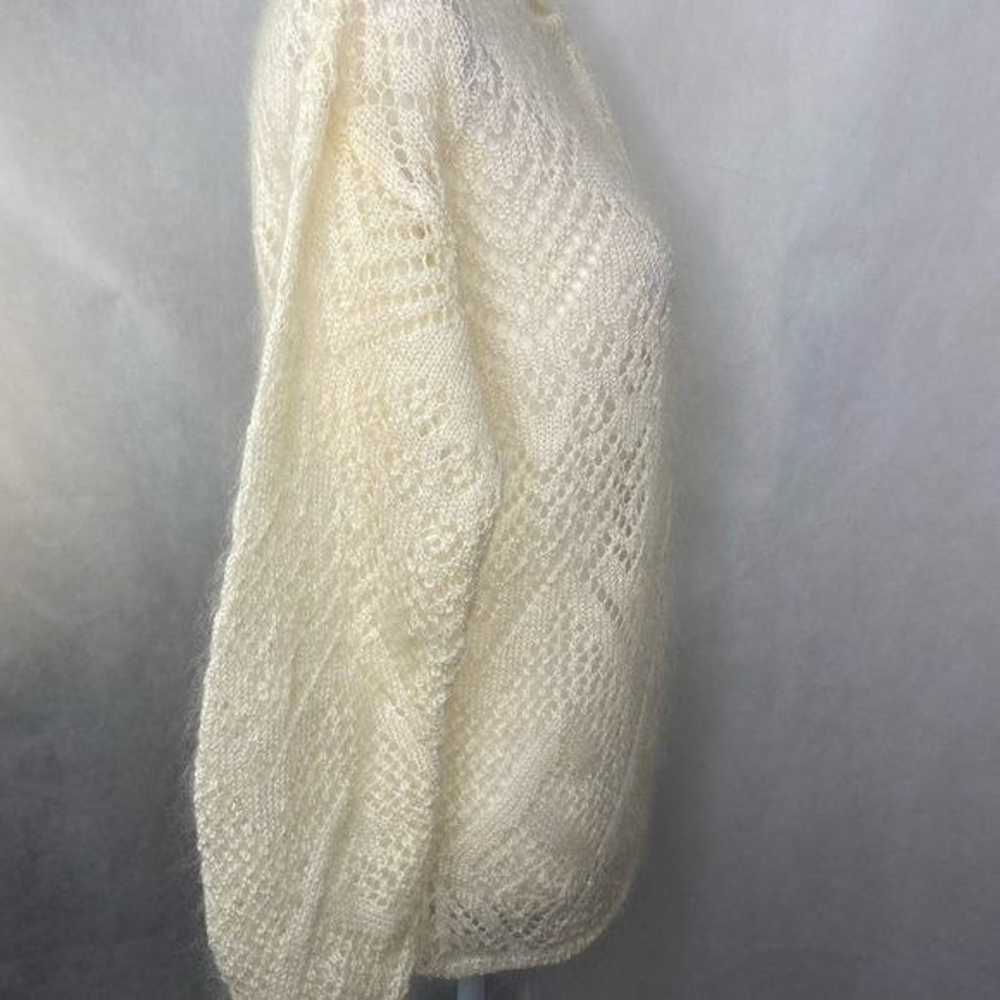 Vintage Express Tricot ladies cream colored mohai… - image 8