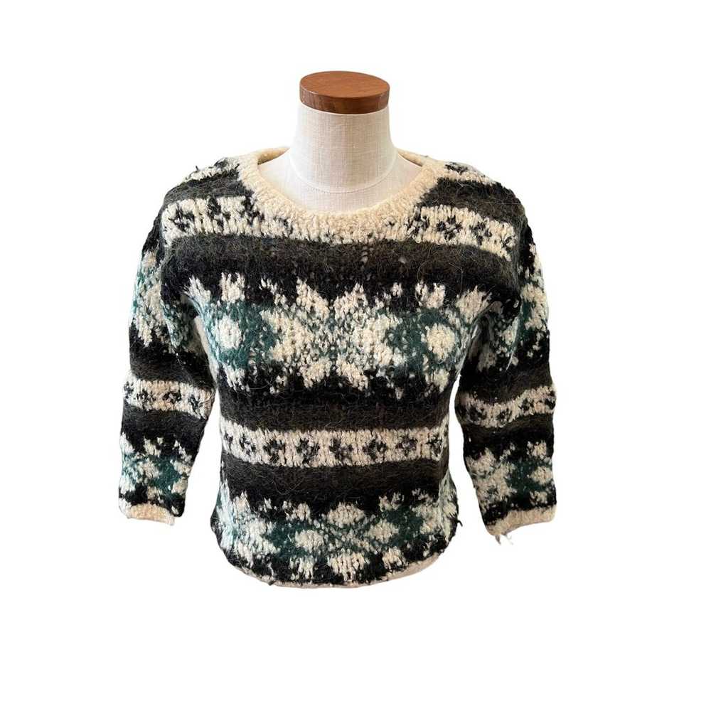 Vintage GAP hand knit crew neck sweater XS - image 1