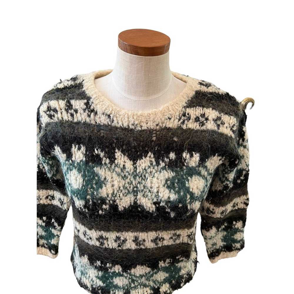 Vintage GAP hand knit crew neck sweater XS - image 2