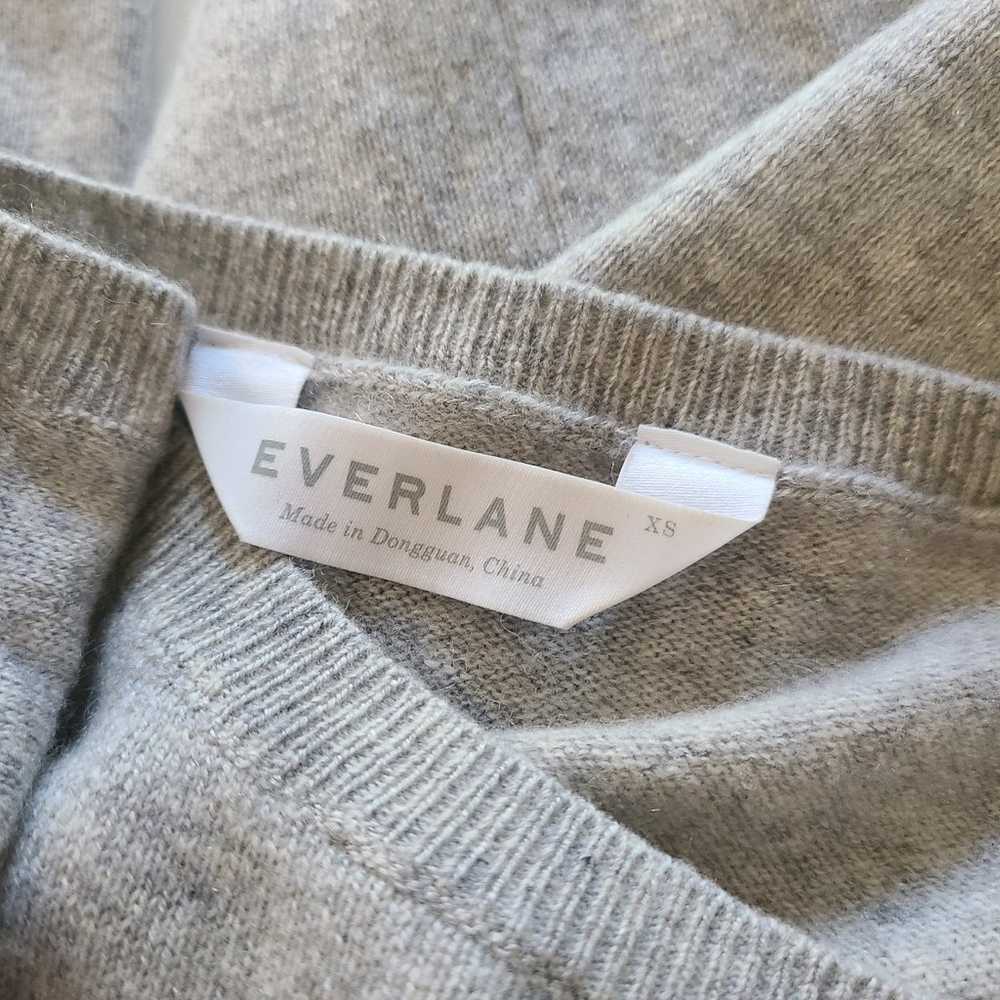 Everlane Heathered Gray 100% Cashmere Long Sleeve… - image 7