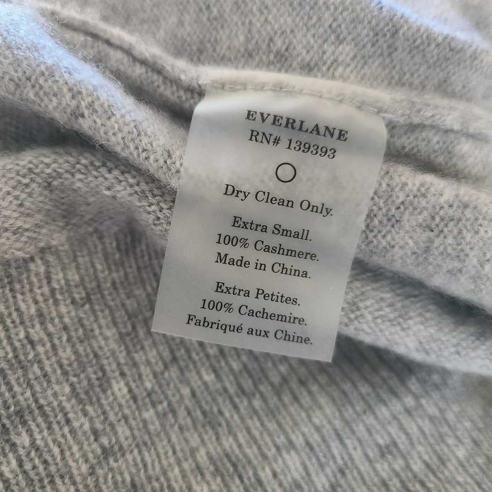 Everlane Heathered Gray 100% Cashmere Long Sleeve… - image 8