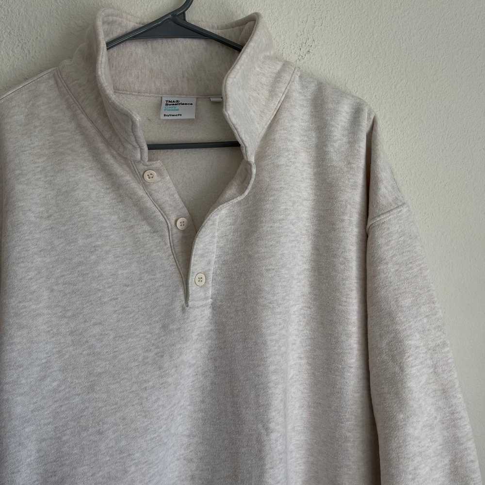 TNA Sweatfleece Cozy Fleece Button Half Heather S… - image 2