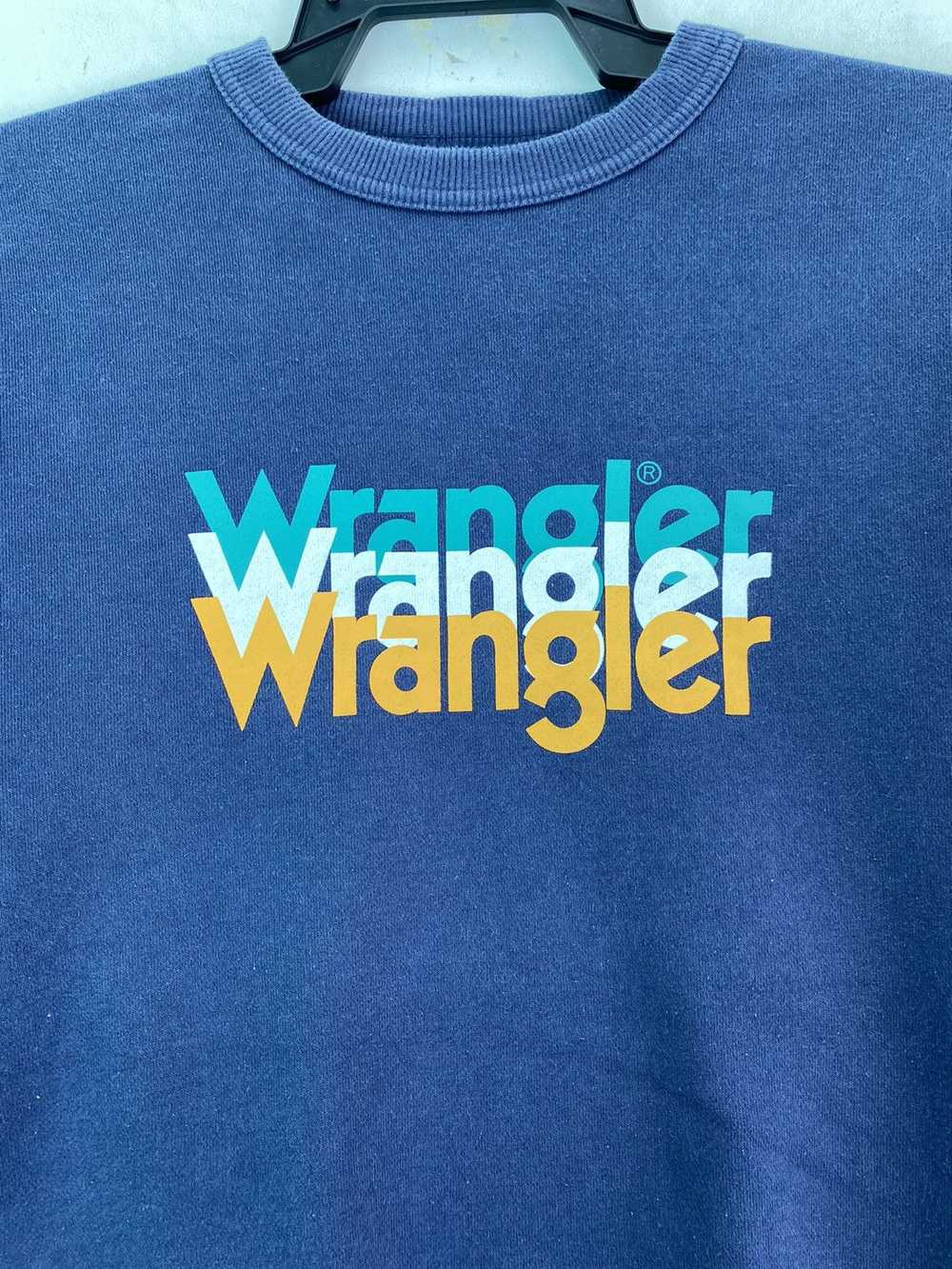 Vintage × Wrangler Vtg 90s rare Wrangler blur log… - image 3