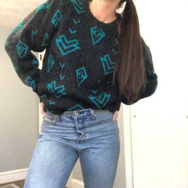 80s 90s vintage grandpa sweater - image 1