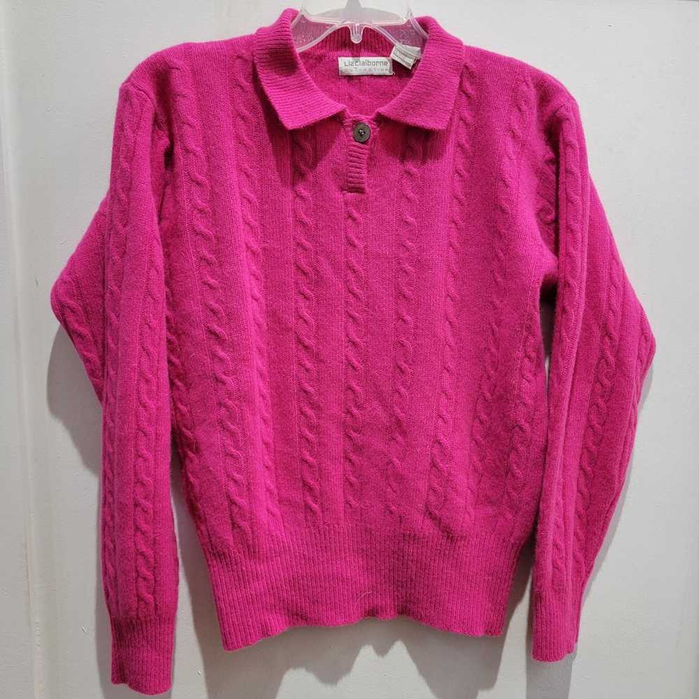 Liz Claiborne sweater Lambswool pink - image 1