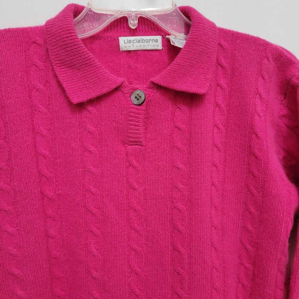 Liz Claiborne sweater Lambswool pink - image 8