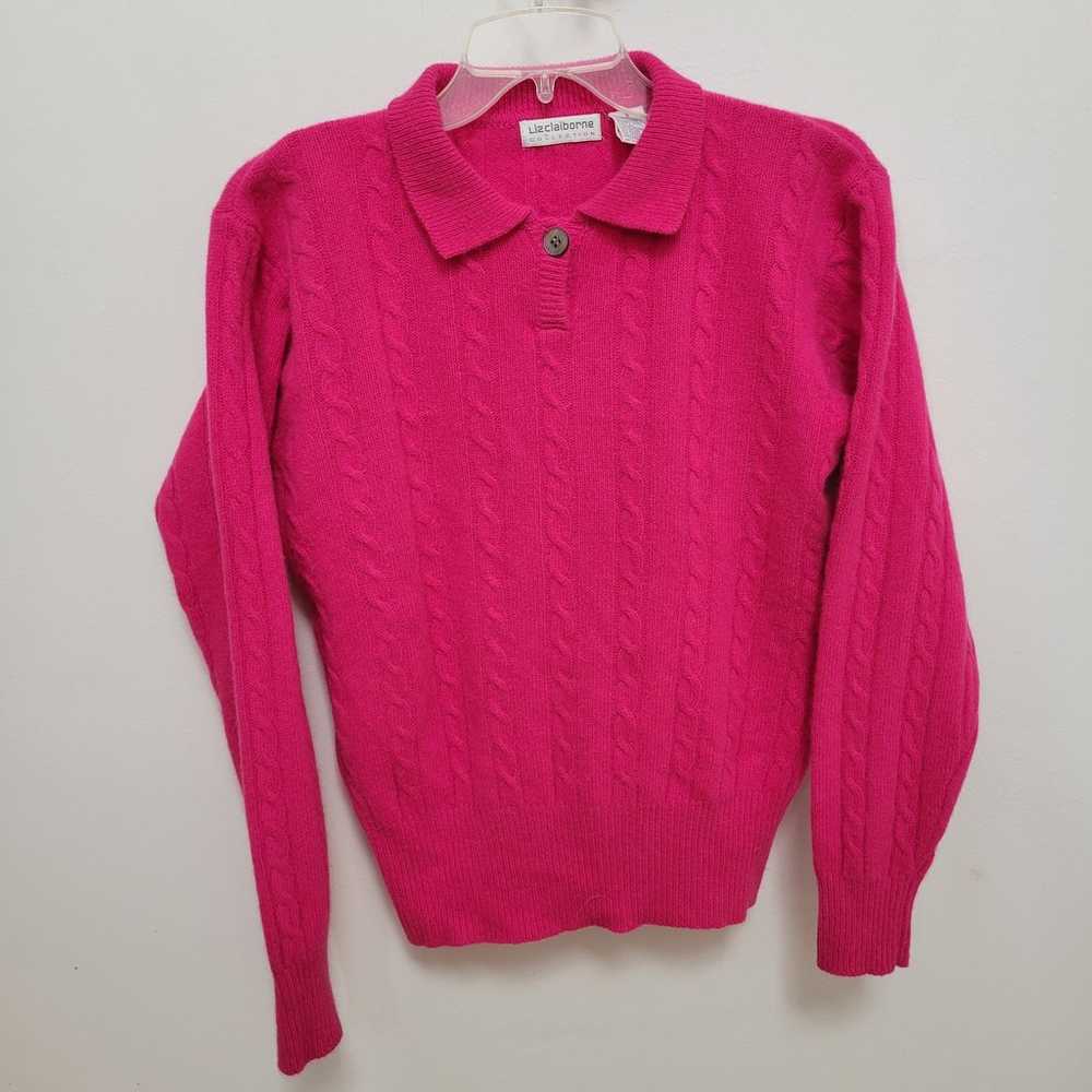 Liz Claiborne sweater Lambswool pink - image 9