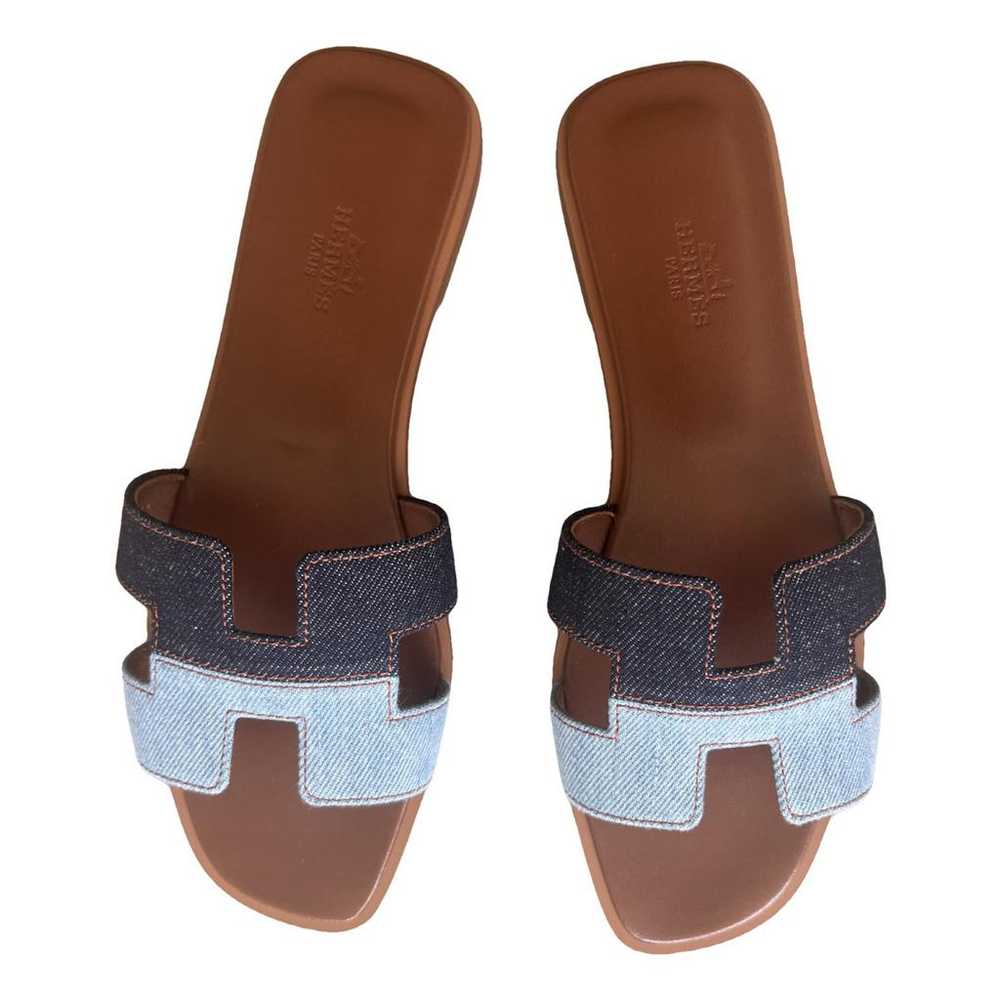 Hermès Oran cloth sandal - image 1