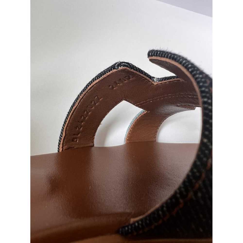 Hermès Oran cloth sandal - image 4