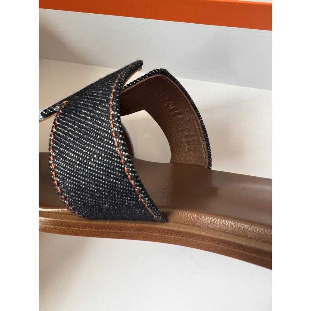 Hermès Oran cloth sandal - image 5