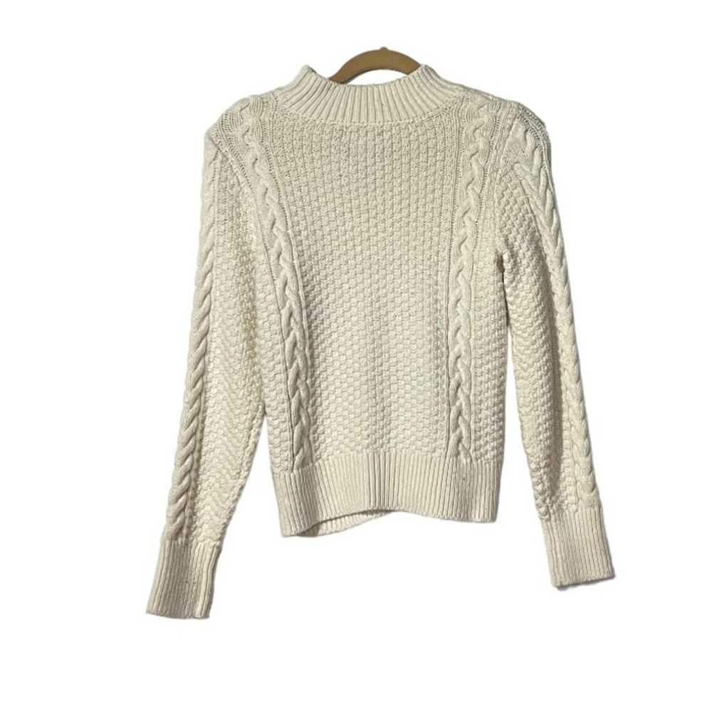 Abercrombie and Fitch Cableknit Sweater White Siz… - image 2