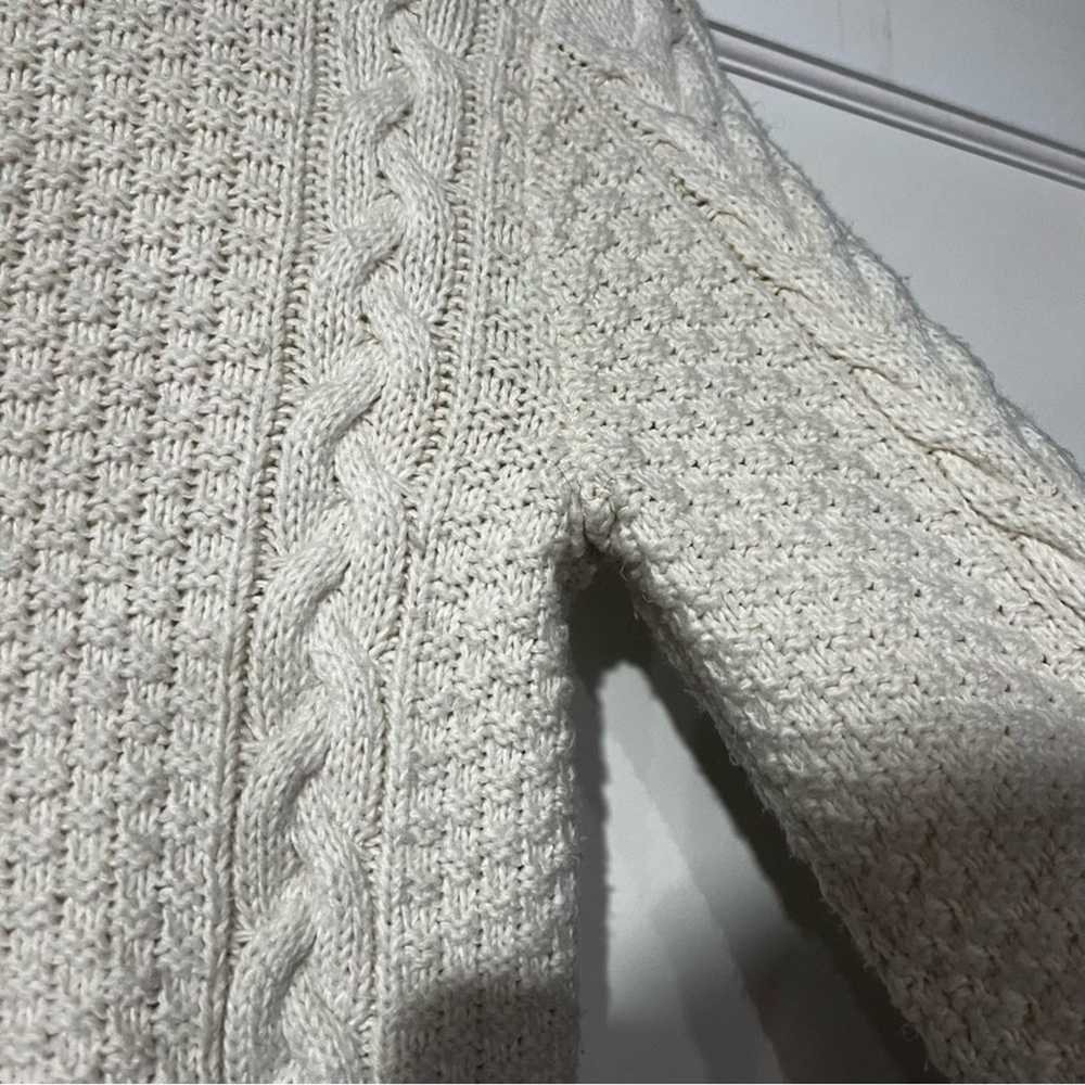 Abercrombie and Fitch Cableknit Sweater White Siz… - image 3