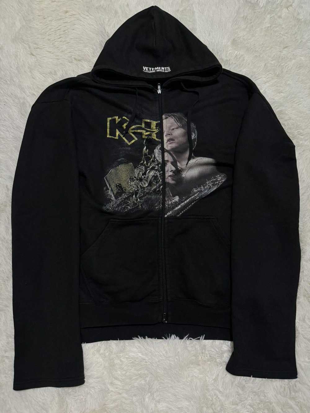 Vetements Vetements titanic kiss zip hoodie