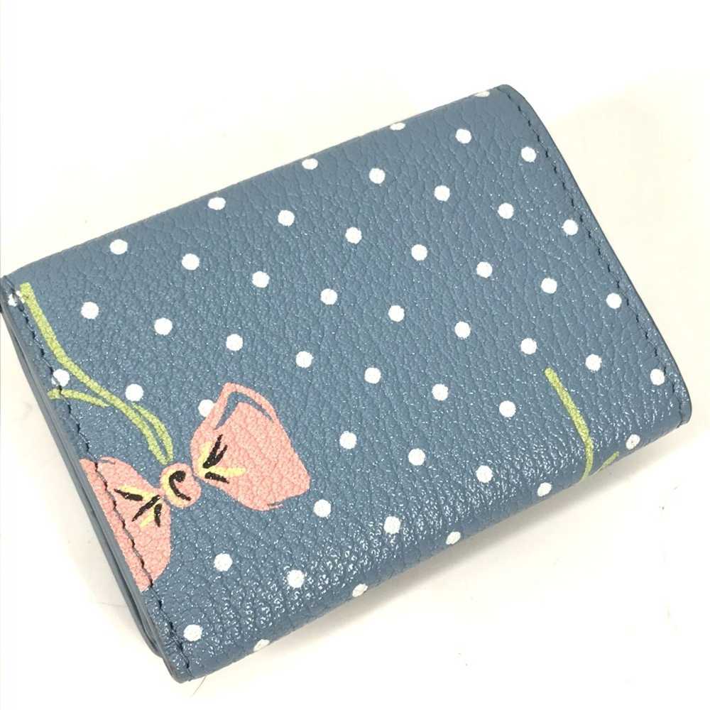 Miu Miu Miu Miu Logo flower Trifold Wallet Polka … - image 7