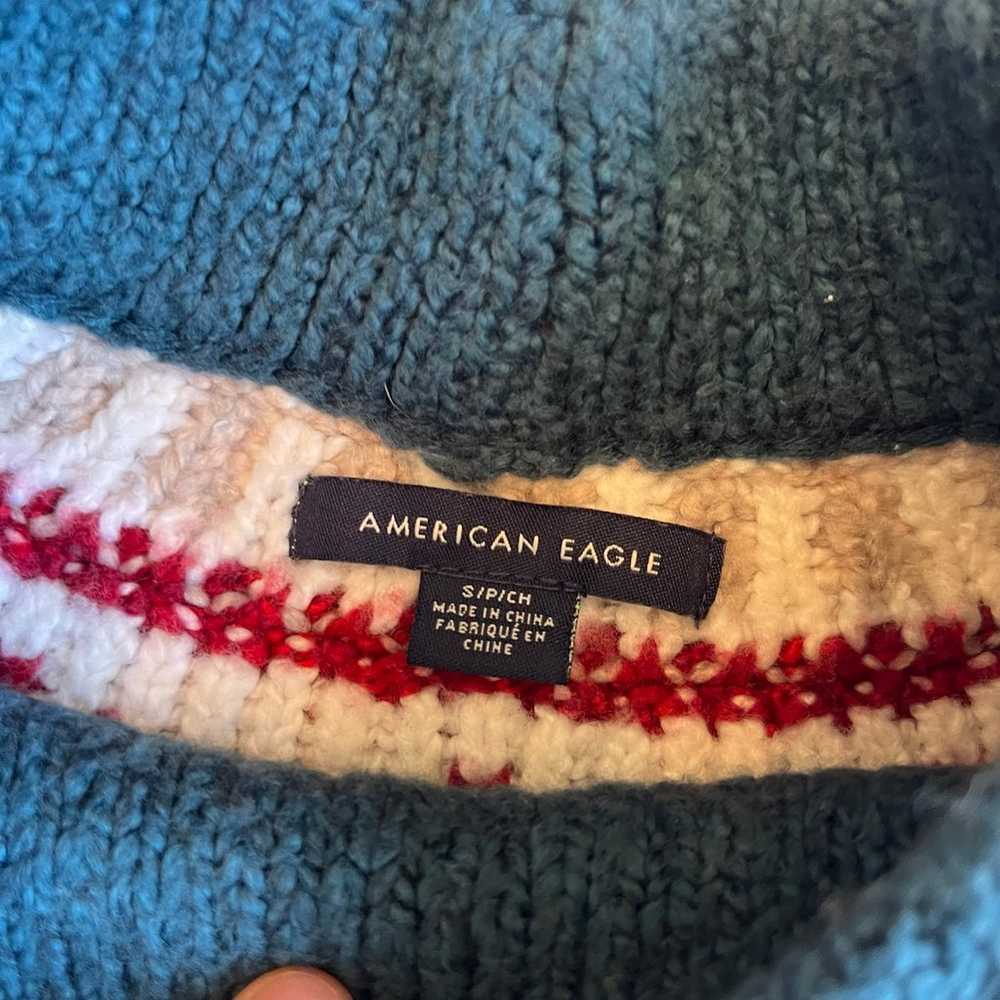 American Eagle Knit Pull Over Fair Isle Sweater W… - image 2