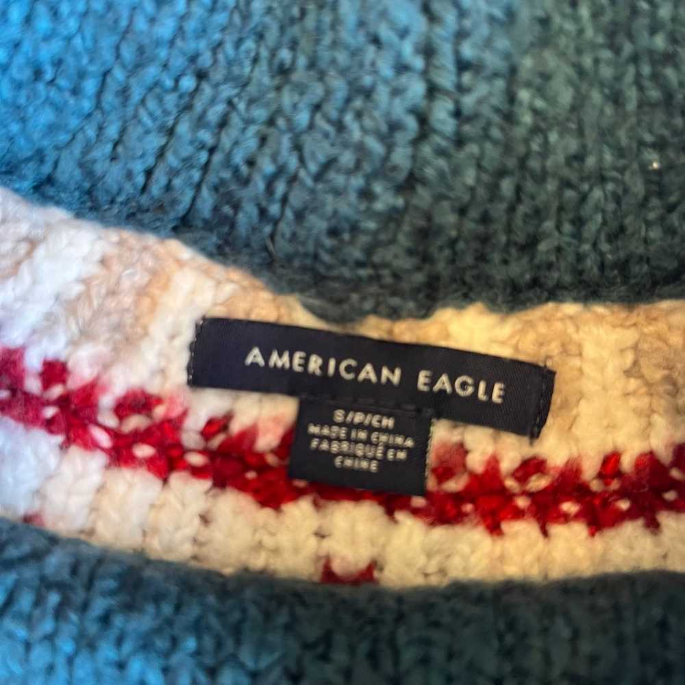 American Eagle Knit Pull Over Fair Isle Sweater W… - image 3