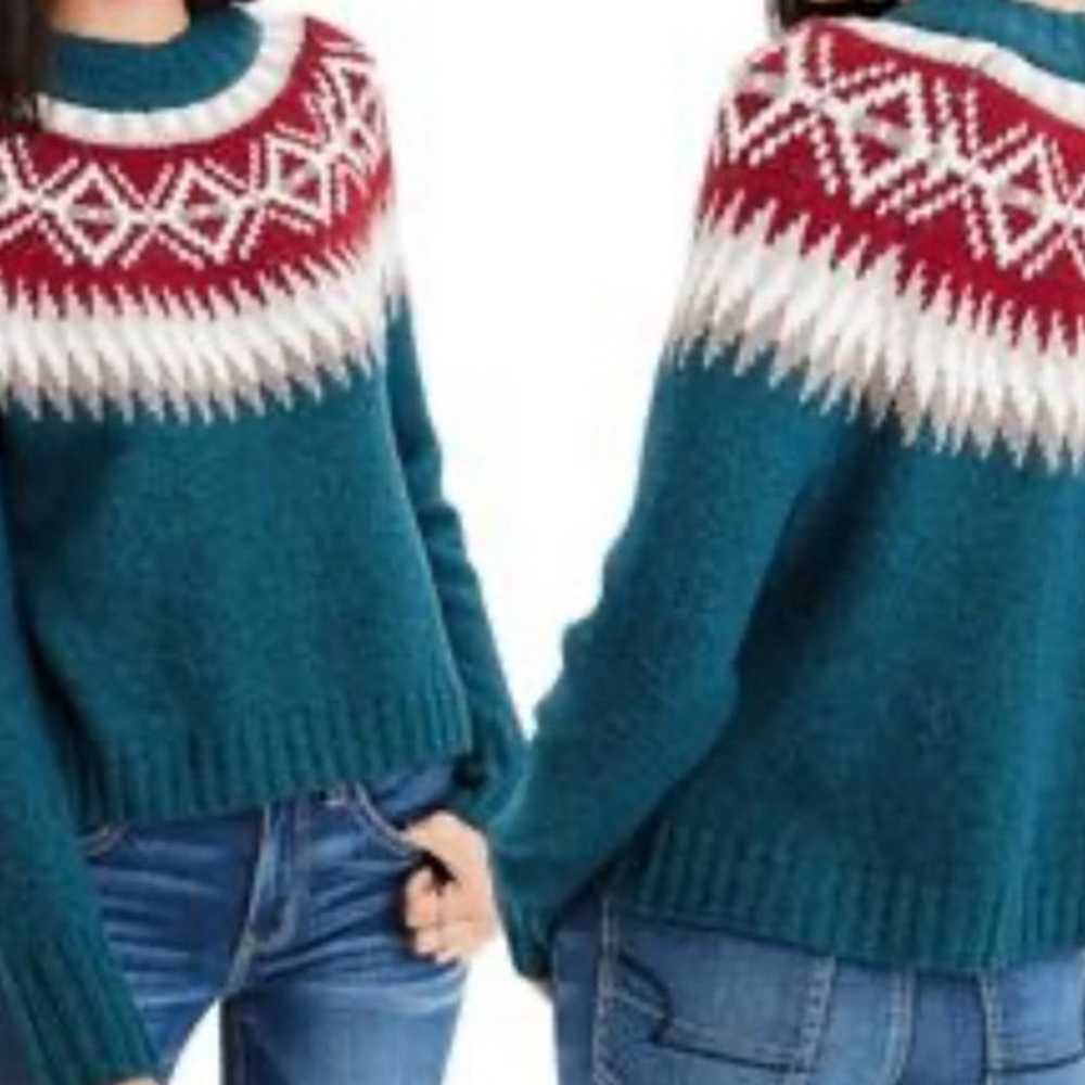 American Eagle Knit Pull Over Fair Isle Sweater W… - image 8