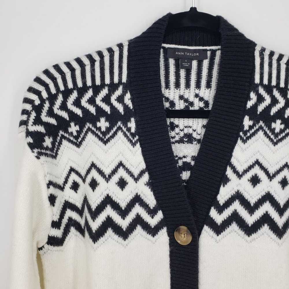 Ann Taylor Fair Isle Cardigan Sweater S Button Do… - image 4