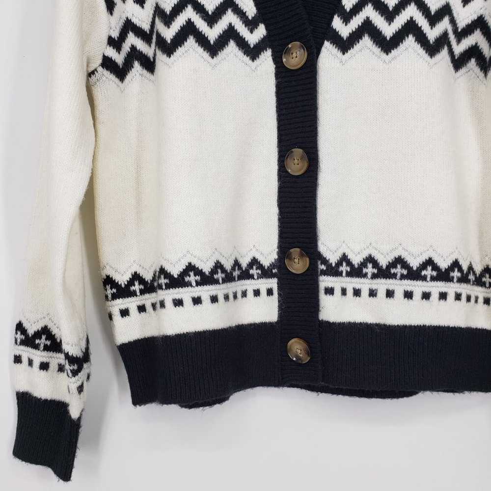 Ann Taylor Fair Isle Cardigan Sweater S Button Do… - image 5