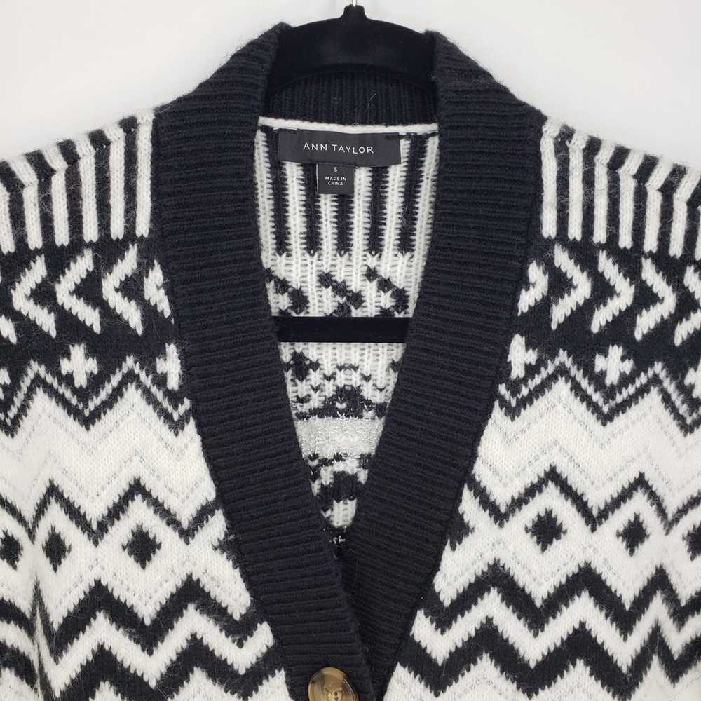 Ann Taylor Fair Isle Cardigan Sweater S Button Do… - image 6