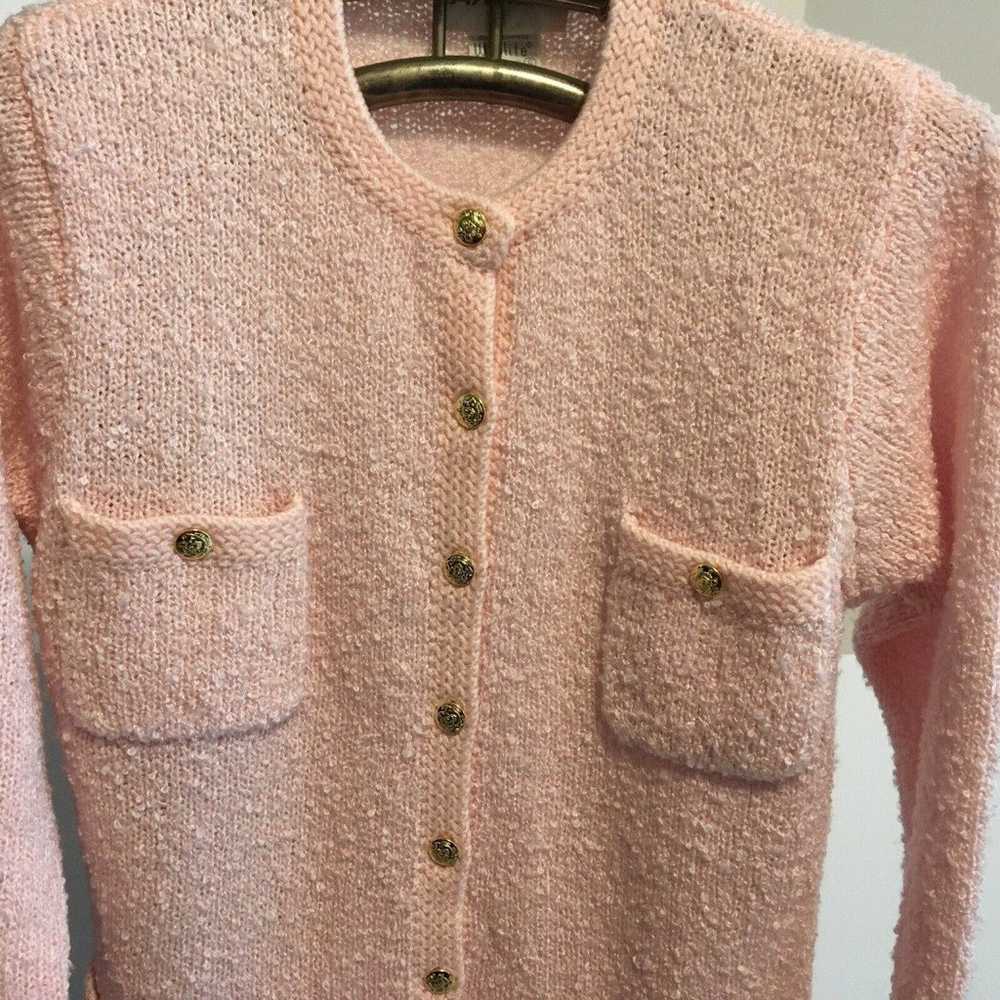 vintage tanner women’s cardigan sweater small pin… - image 2