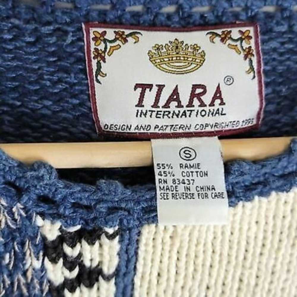 Tiara International Womens Floral Knit Pullover S… - image 6