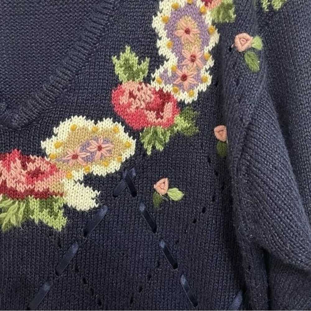 Vintage 80s's Jantzen Classics Floral Hand Embroi… - image 7