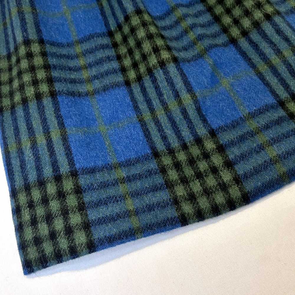 Handmade Vintage 80s Blue Plaid Wool Blend hand-s… - image 3