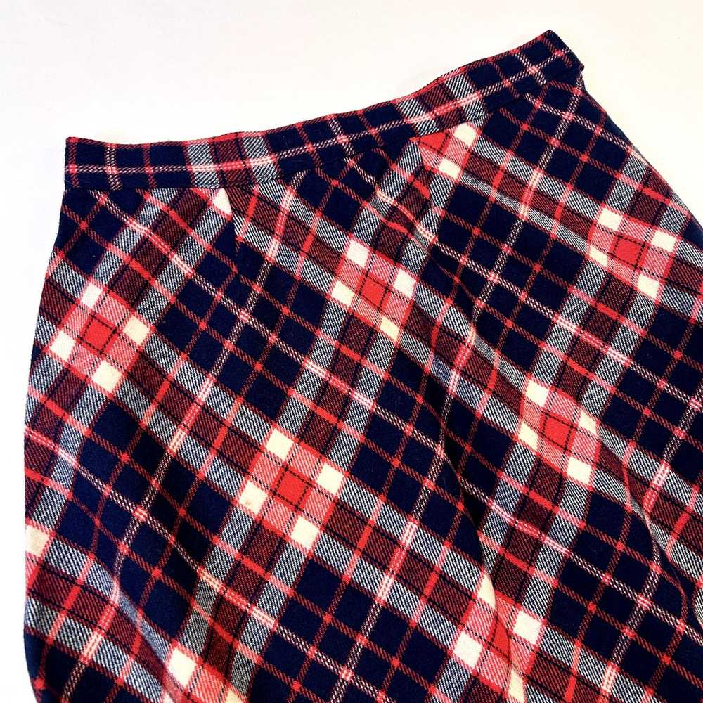 Handmade Vintage 80s Plaid Wool Blend hand-sewn M… - image 5