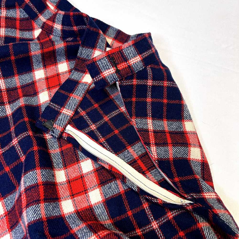 Handmade Vintage 80s Plaid Wool Blend hand-sewn M… - image 6