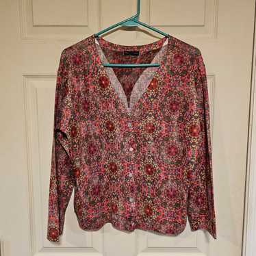 Nally & Milly USA Vintage Bohemian Printed Button… - image 1