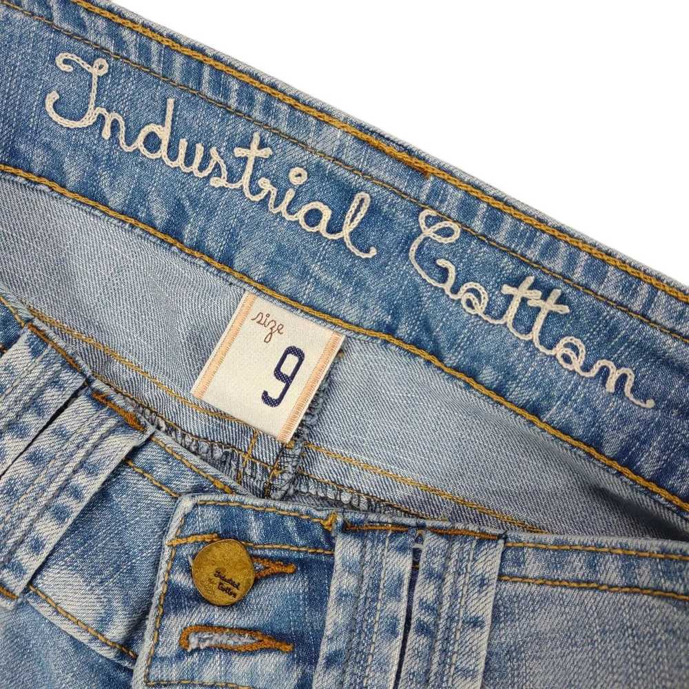 Vintage Industrial Cotton Y2K Jean Capri Shorts C… - image 4