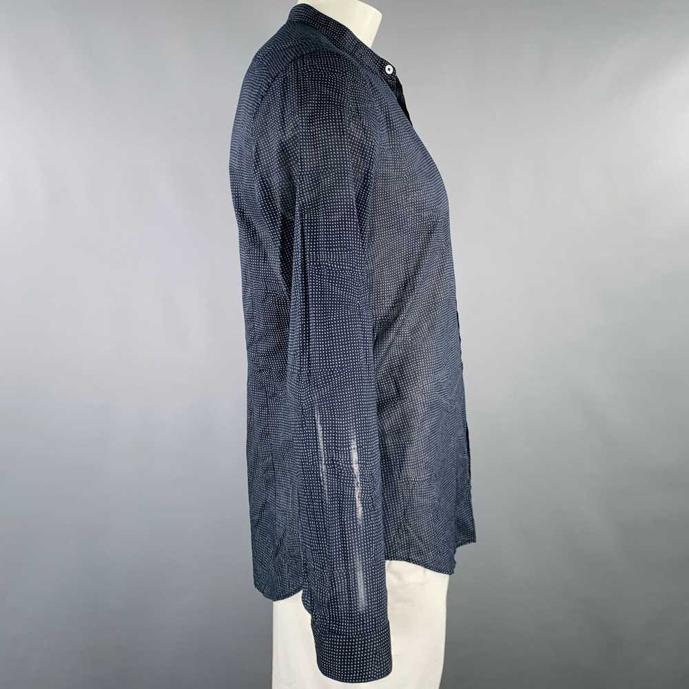 John Varvatos Navy Grey Cross Cotton Collarless L… - image 3