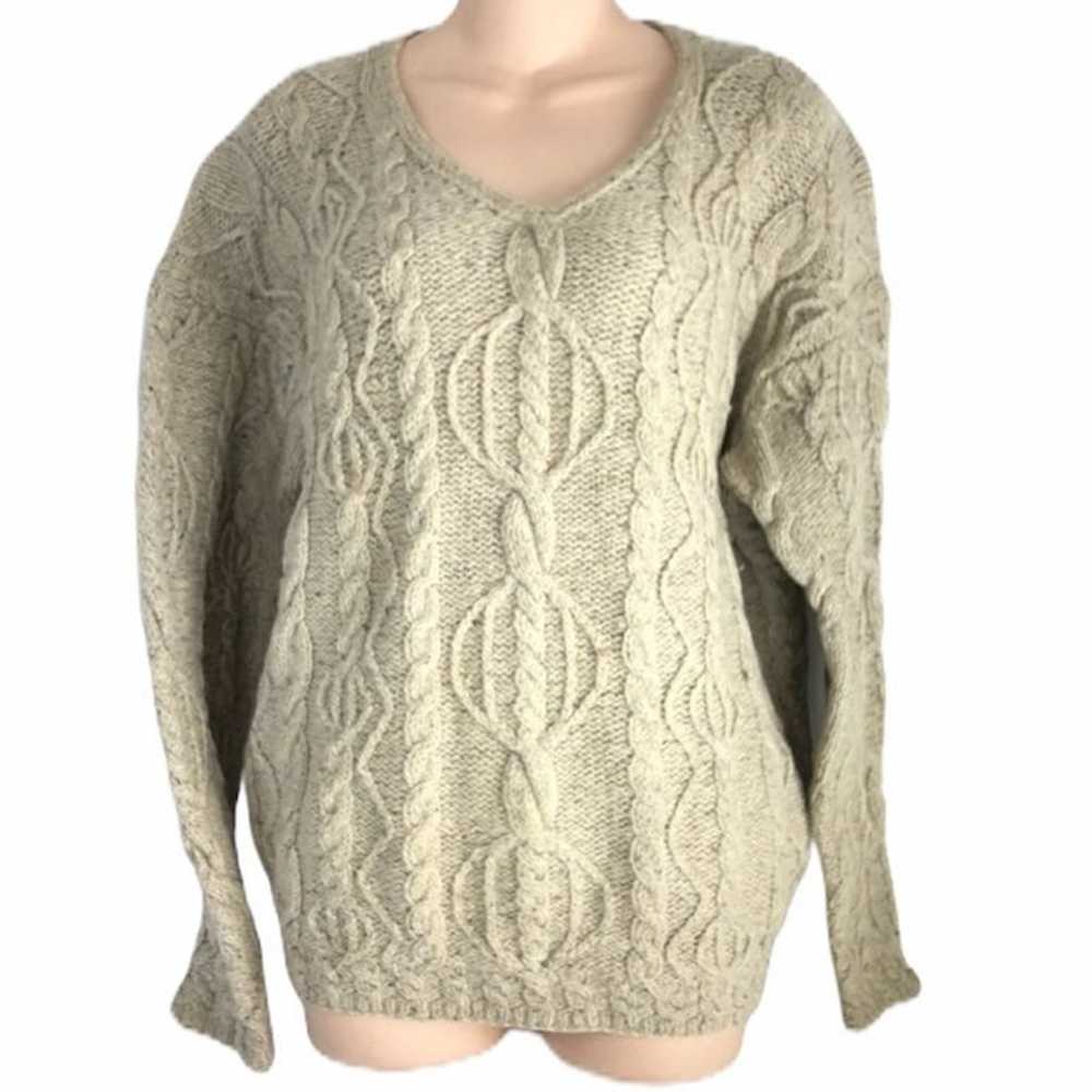 Vintage L L Bean Sweater S Cableknit - image 1