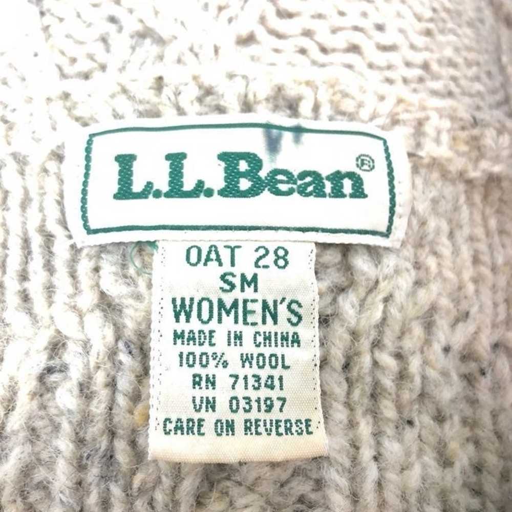 Vintage L L Bean Sweater S Cableknit - image 3