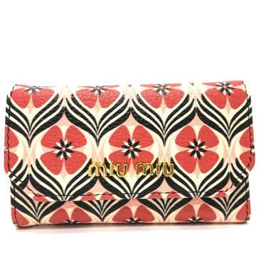 Miu Miu Miu Miu Logo floral pattern 6-key case sm… - image 1