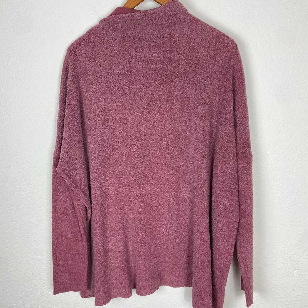 Free People Oversized Fleece Tunic S Maroon Burgu… - image 5