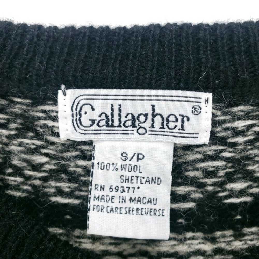 Vintage Gallagher Cardigan Sweater 100% Shetland … - image 4