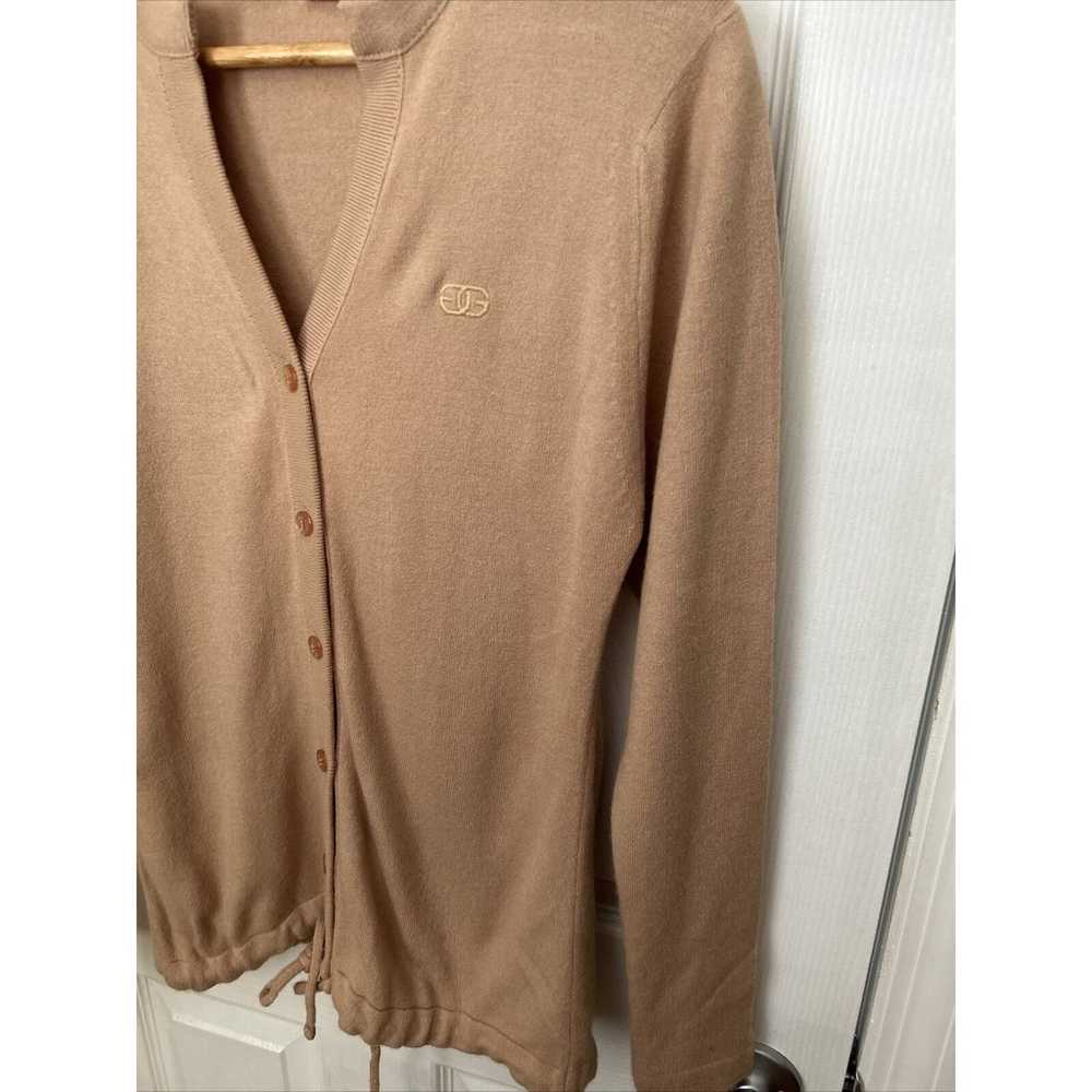 VTG Givenchy Sport Camel Brown 80s Acrylic Drawst… - image 9