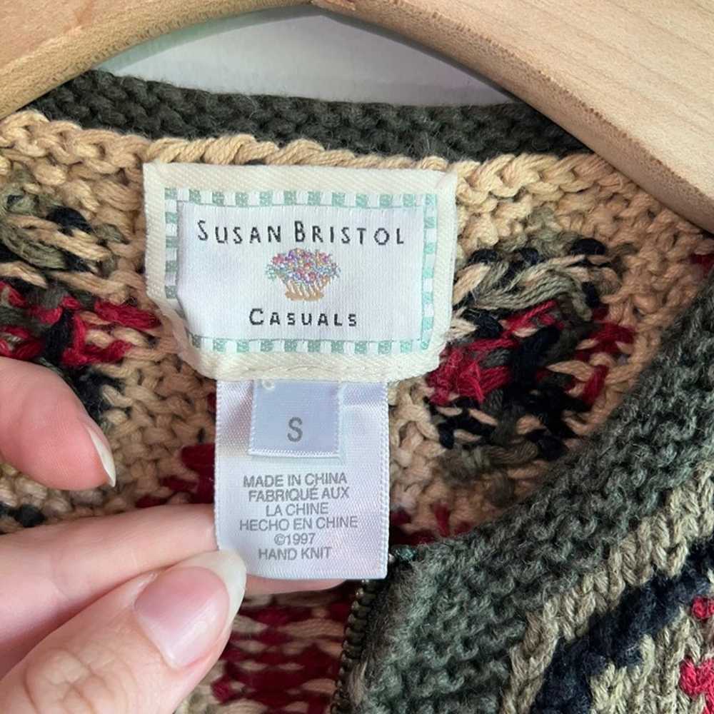 Vintage Susan Bristol Casuals Hand Knit Sweater V… - image 3