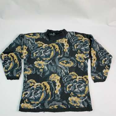 Vintage 90s Streetwear Floral Roses Swea