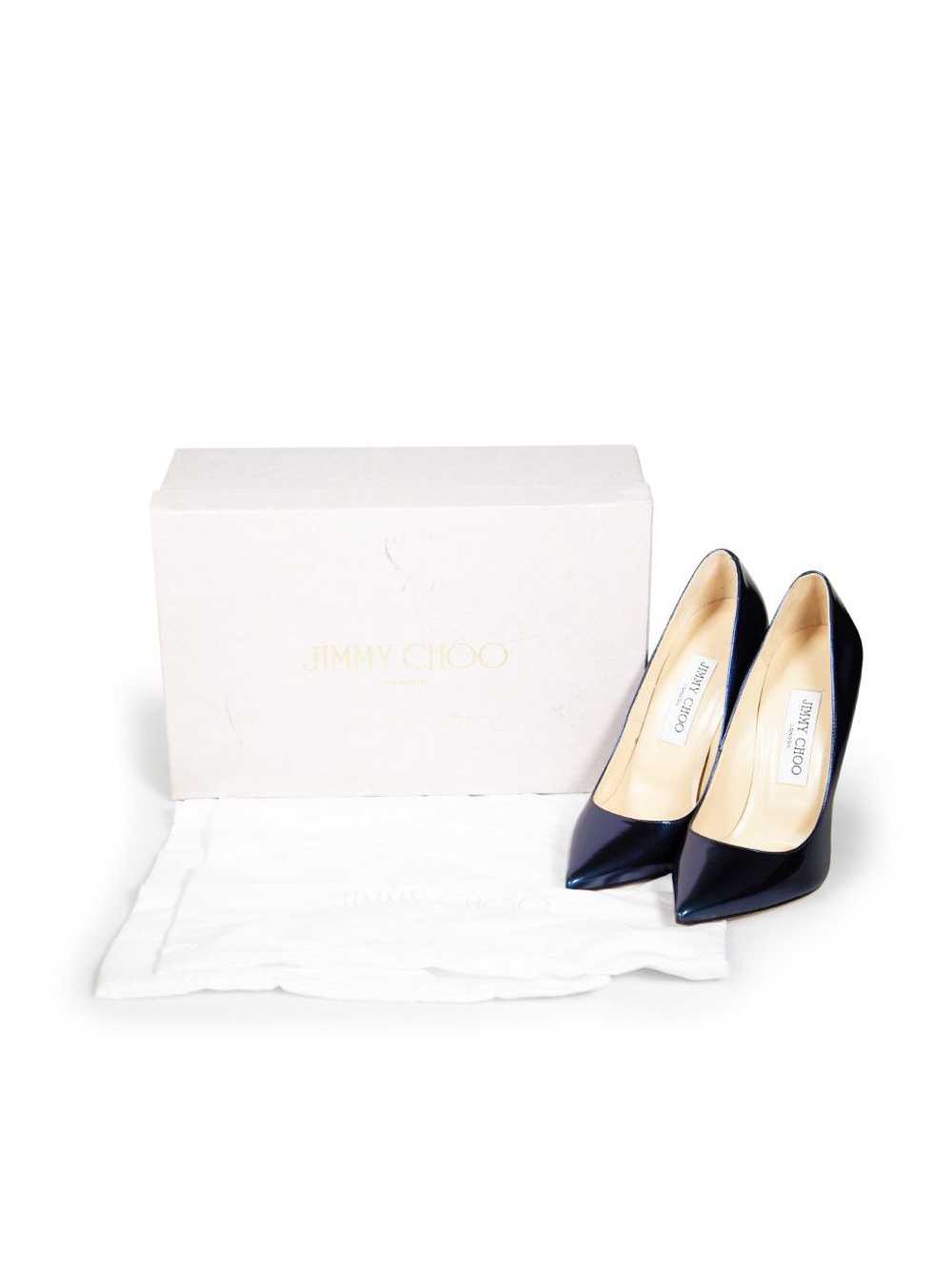 Jimmy Choo Navy Patent Leather Anouk Pumps - image 10