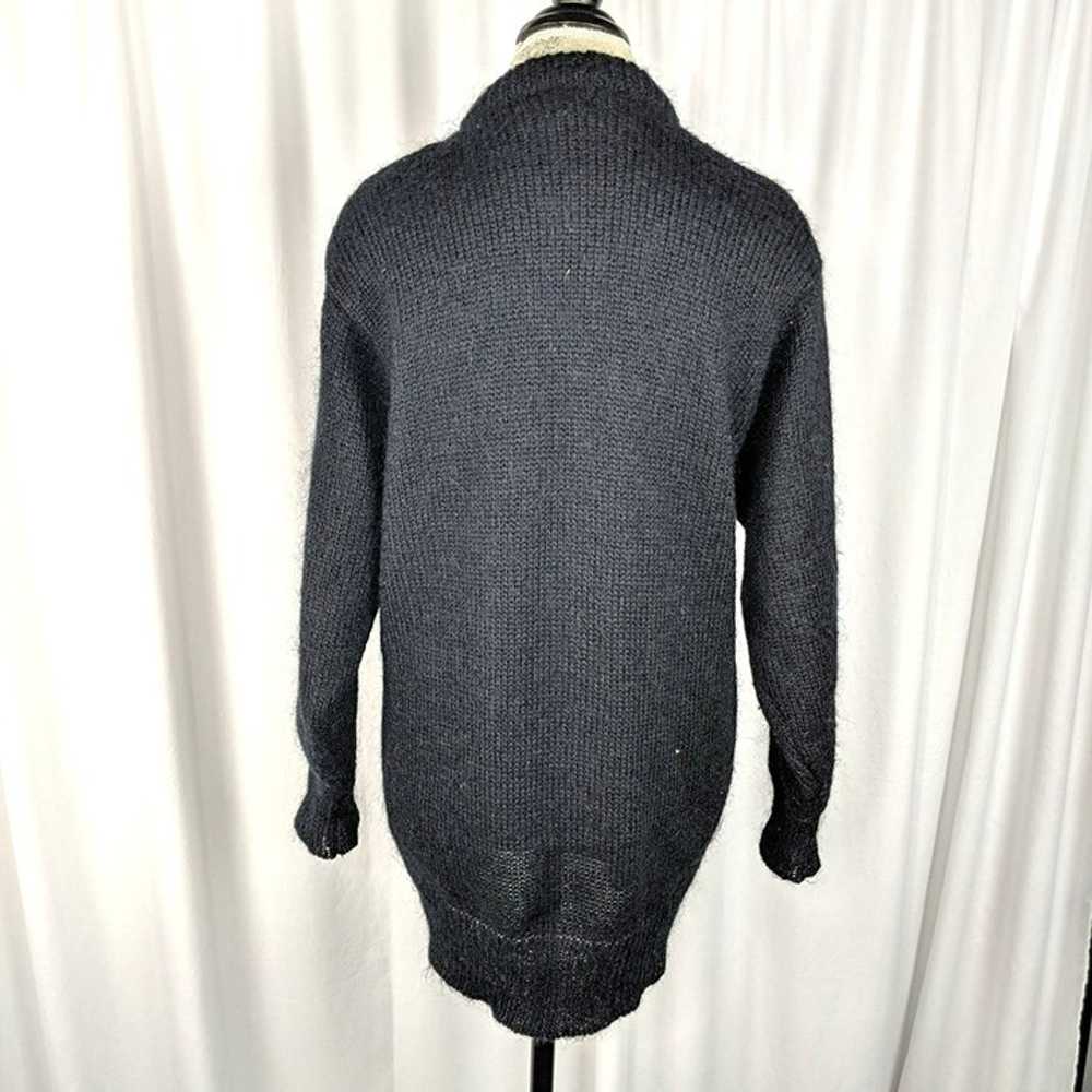 Vintage Womens Cardigan Small Black Color Block K… - image 6