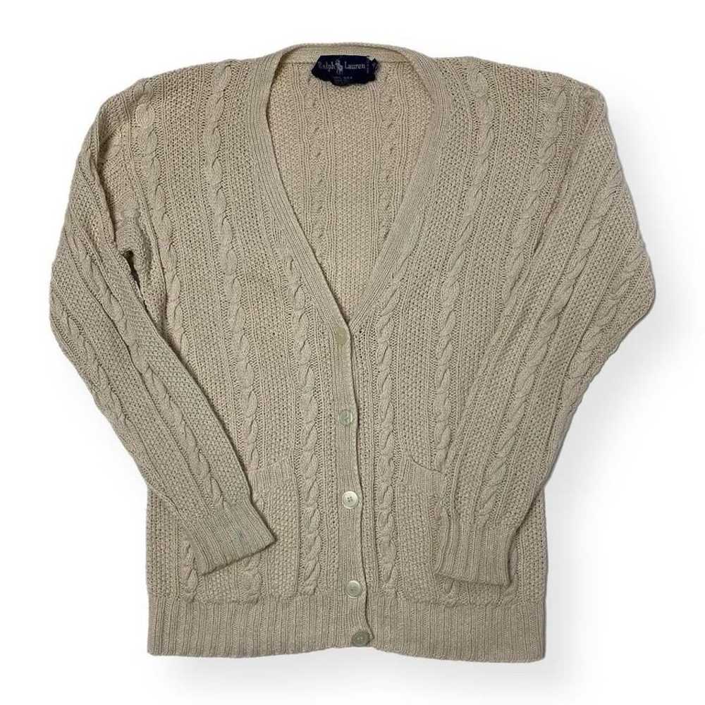 vintage 90s ralph lauren polo cardigan sweater - image 1