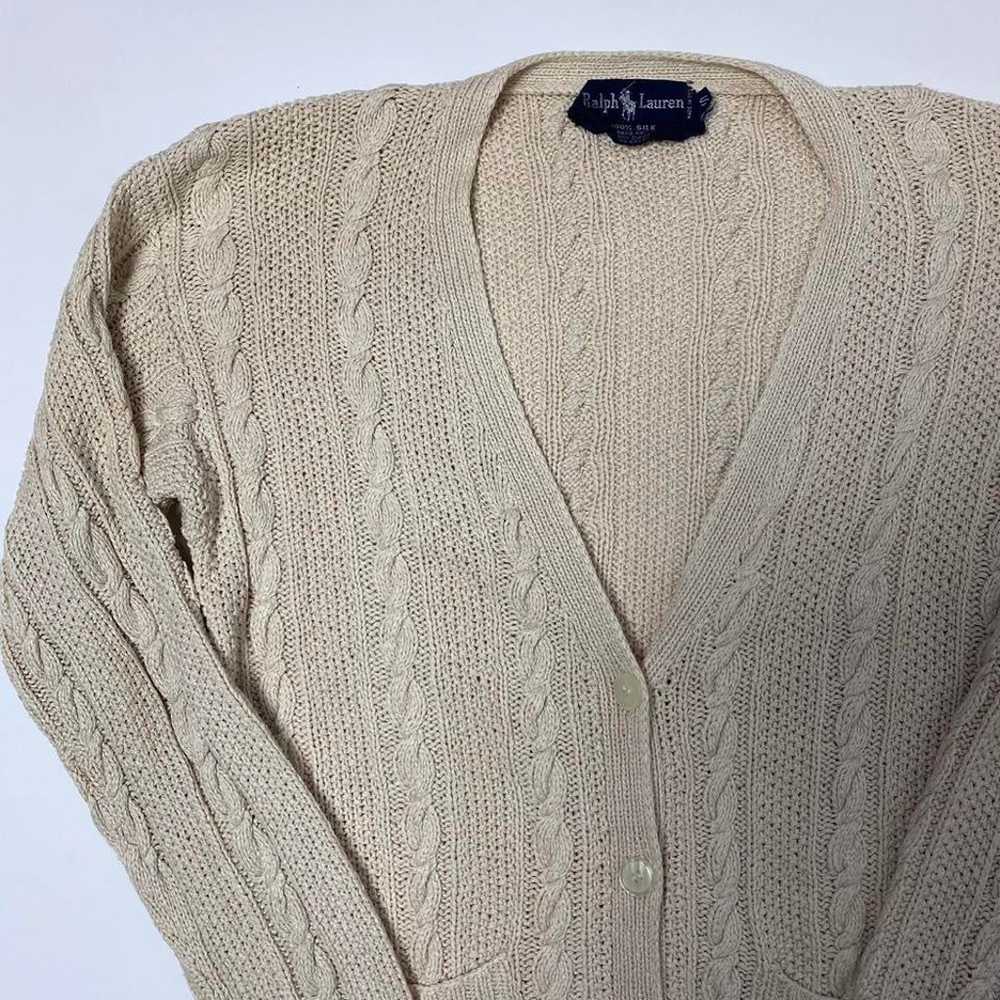 vintage 90s ralph lauren polo cardigan sweater - image 2