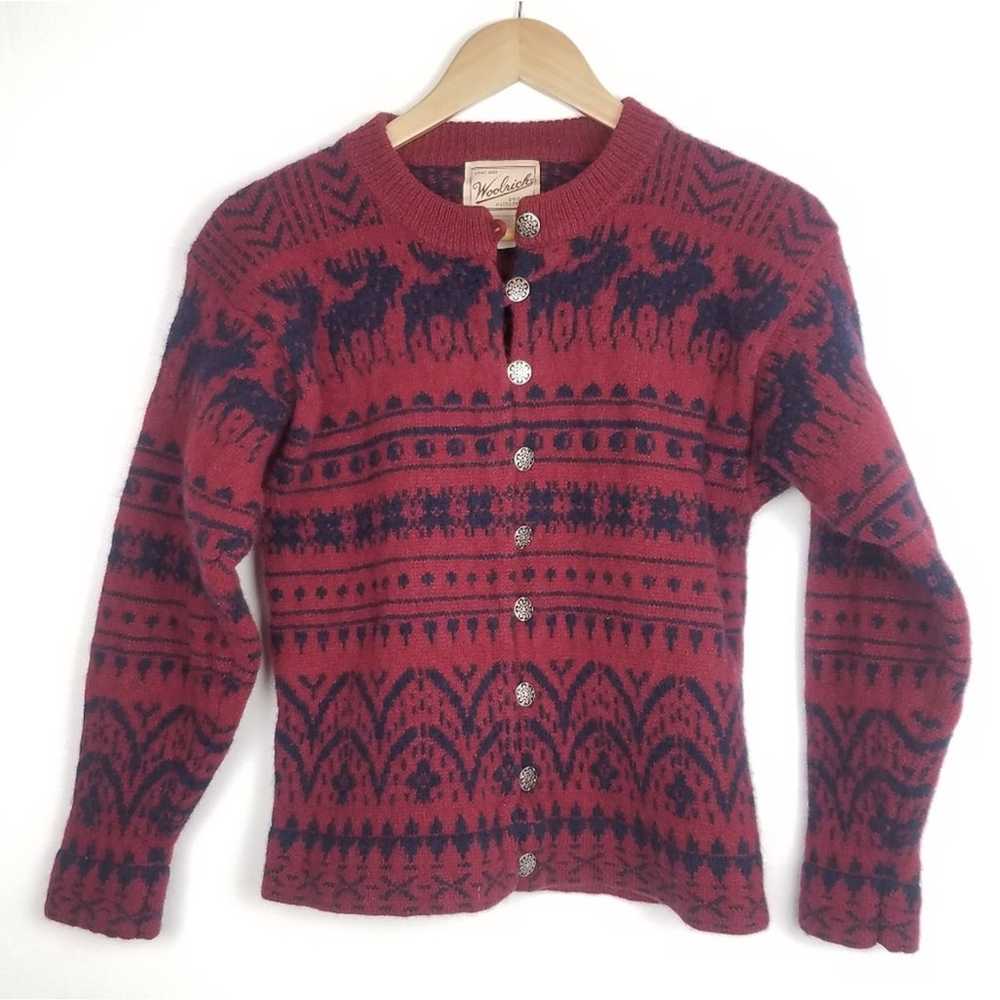 Vintage Woolrich | 100% Wool Cardigan S - image 1