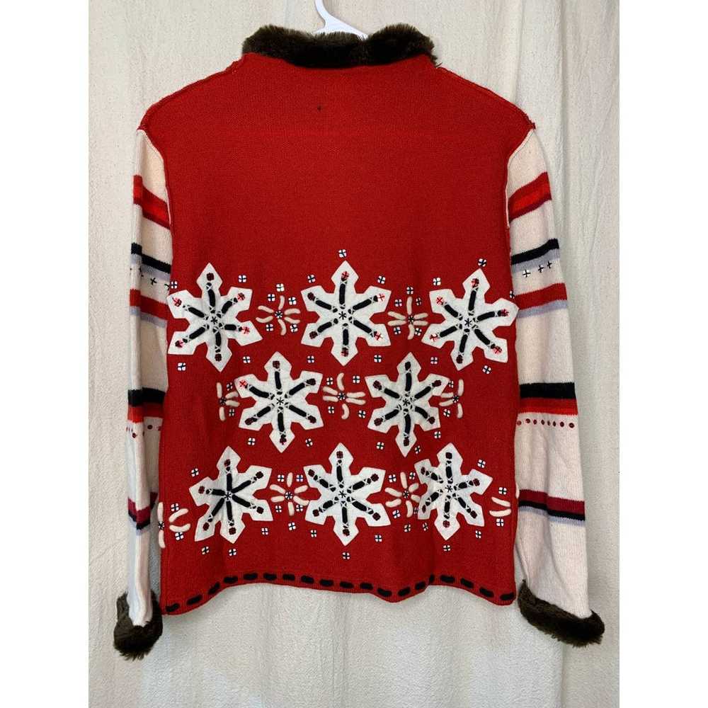 Vintage 2001 Susan Bristol Snowflake Wool Christm… - image 7