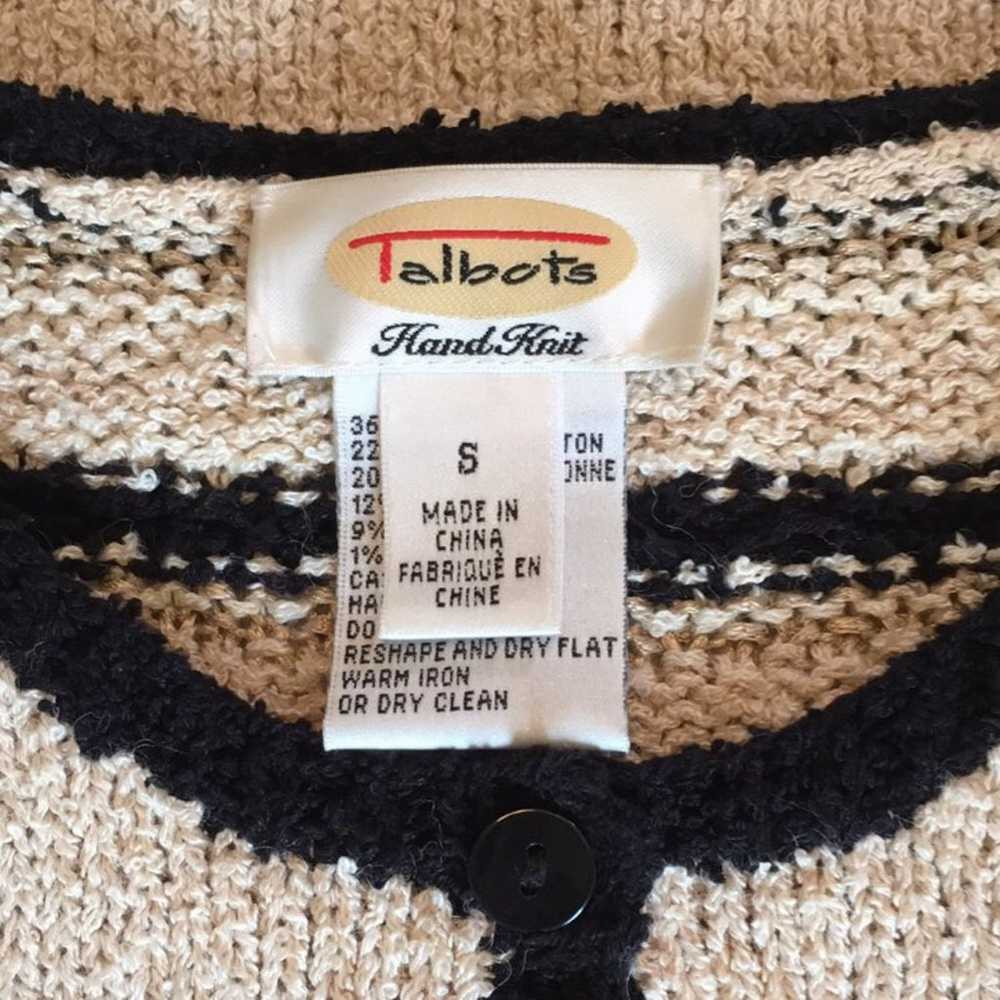 Talbots Vintage Hand Knit Cardigan Sweater small - image 7